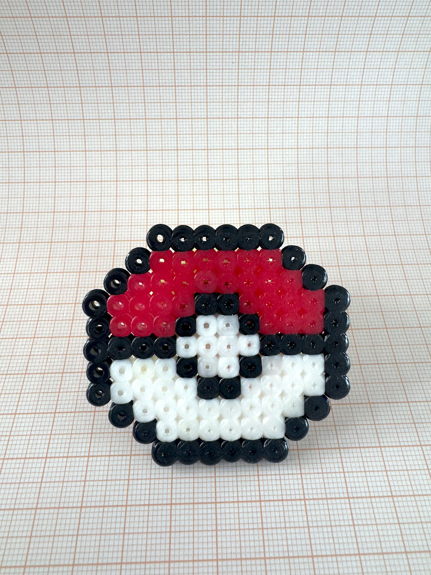 Medium 11x12 Hama Bead Pixel Art - Poké Ball (Pokémon Inspired)