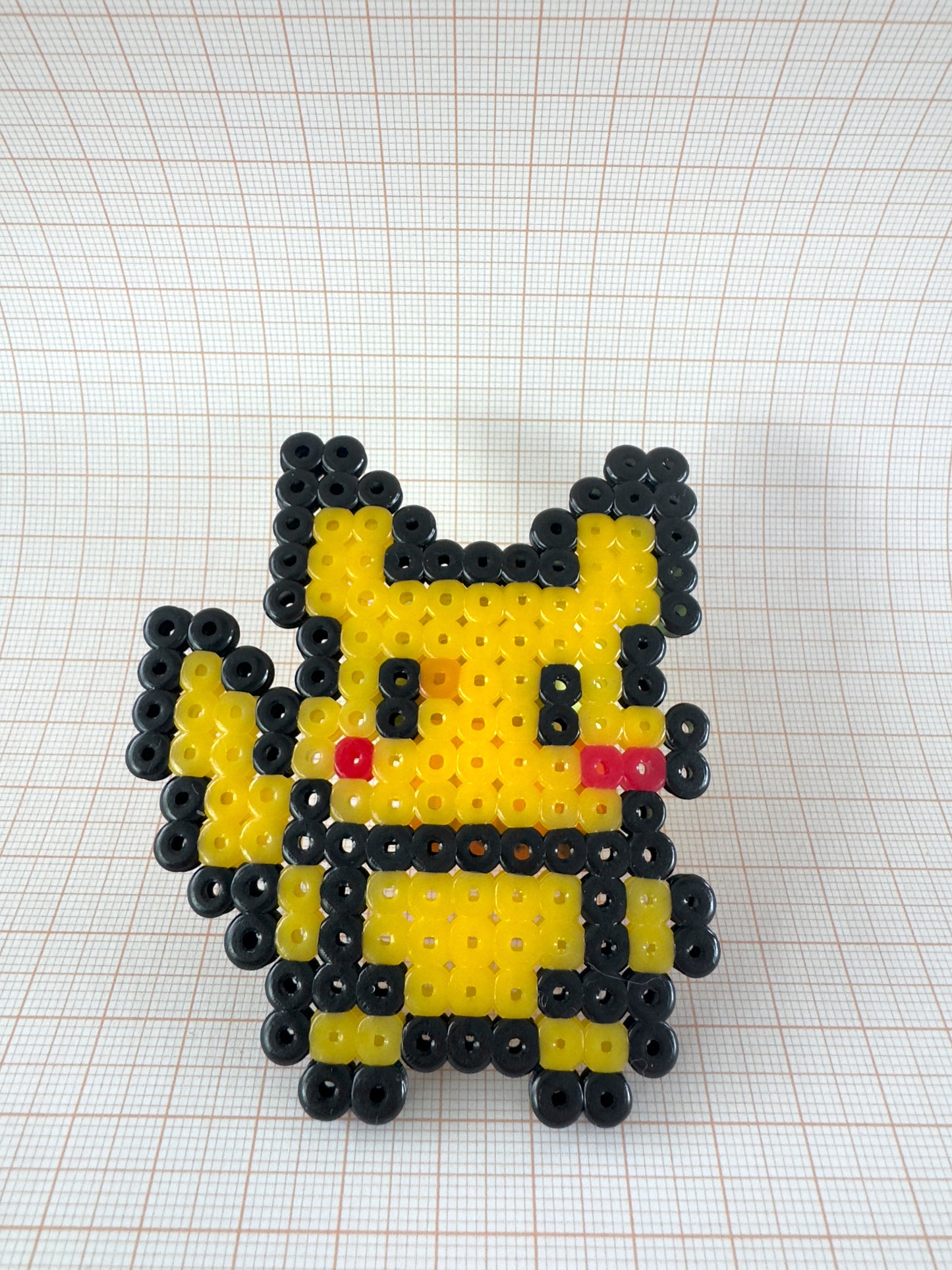 Medium 14x16 Hama Bead Pixel Art - Pikachu (Pokémon Inspired)